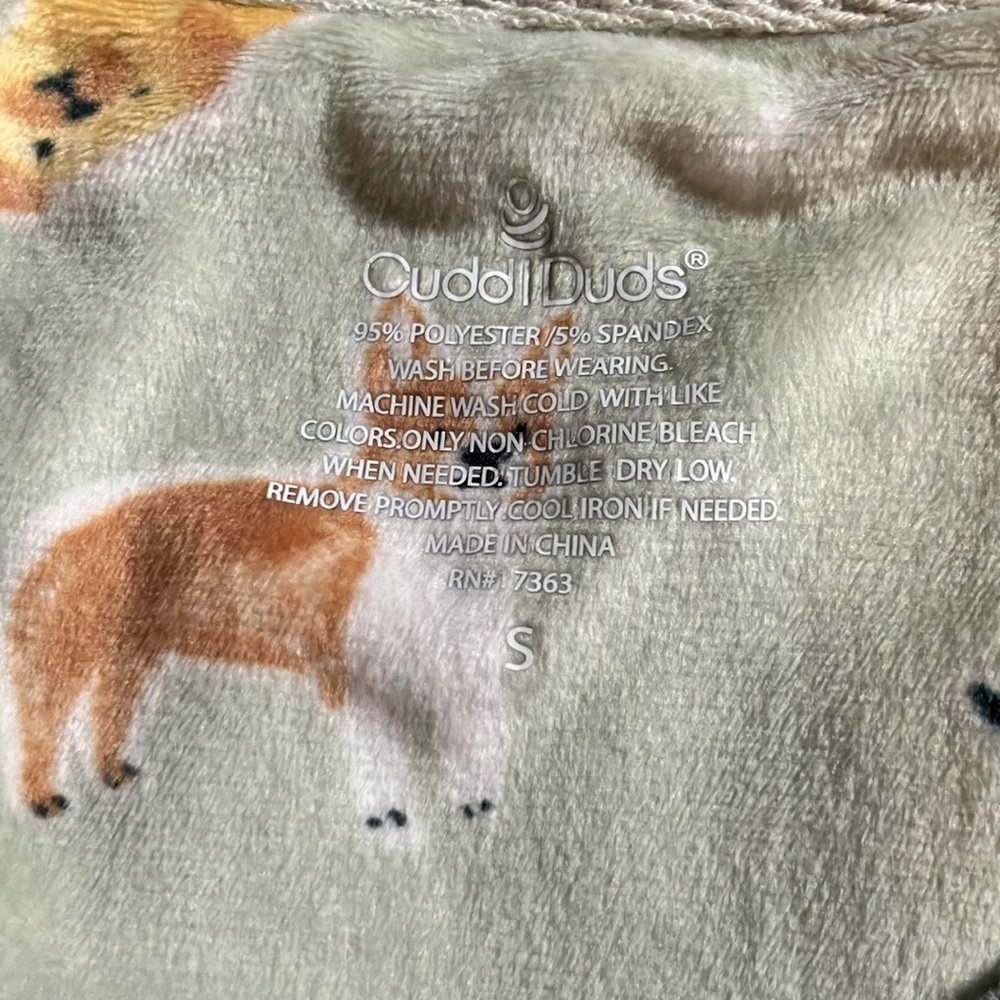 Cuddl Duds Women S Mint Light Green Puppy Dog Plush Top - Picture 2 of 4